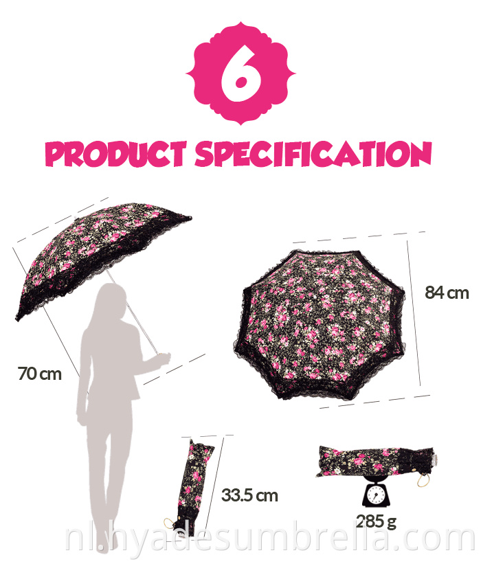 ladies umbrella pink